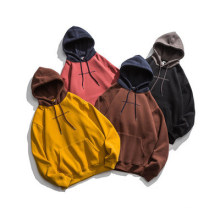 Color Matching Casual Solid Color Plus Size Sport Hoodie